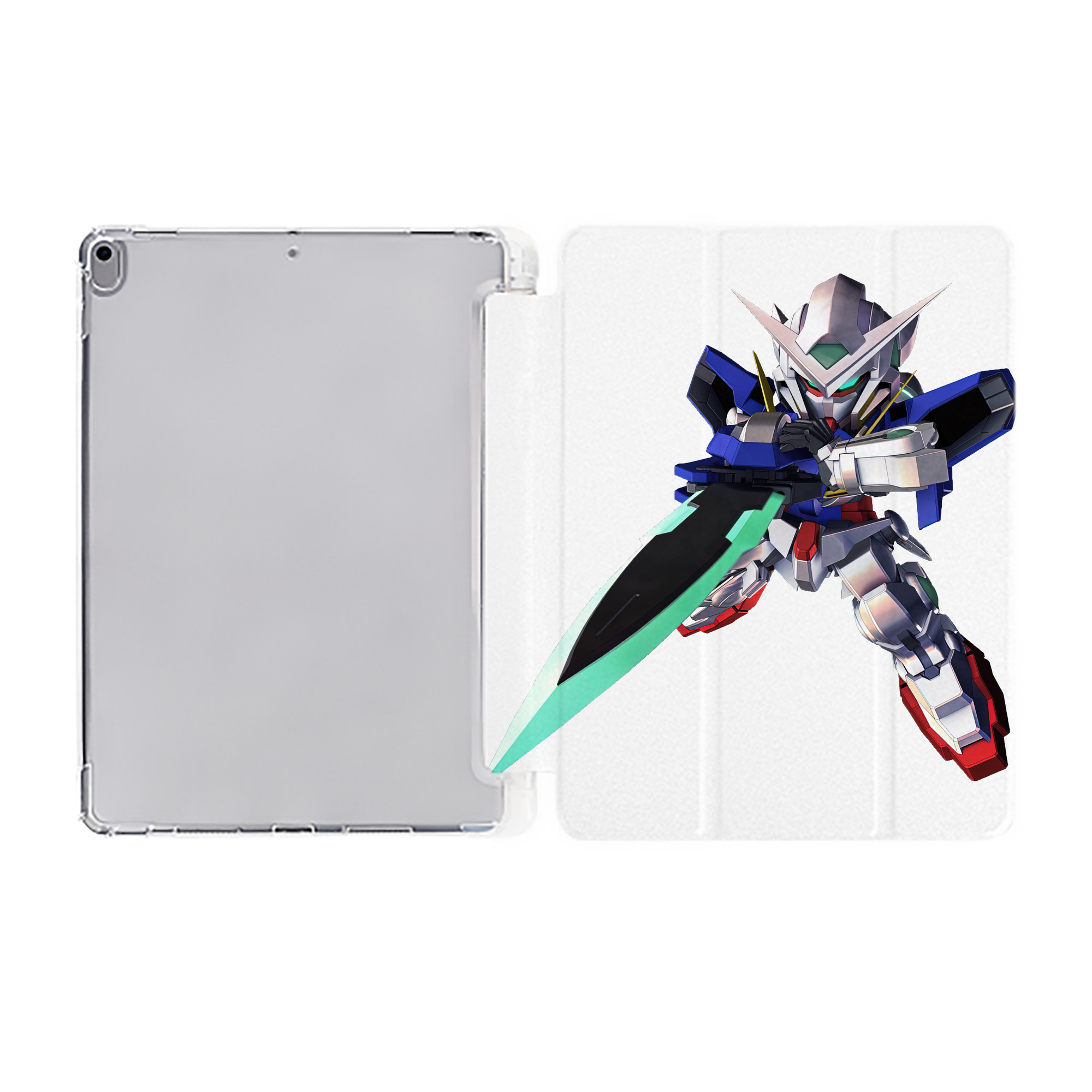 （画像用） 機動戦士ガンダム Mobile Suit Gundam IPad ケース ペン収納付き 三つ折りスタンド PUレザー×シリコン 対応機種9.5/10.5/10.9インチ